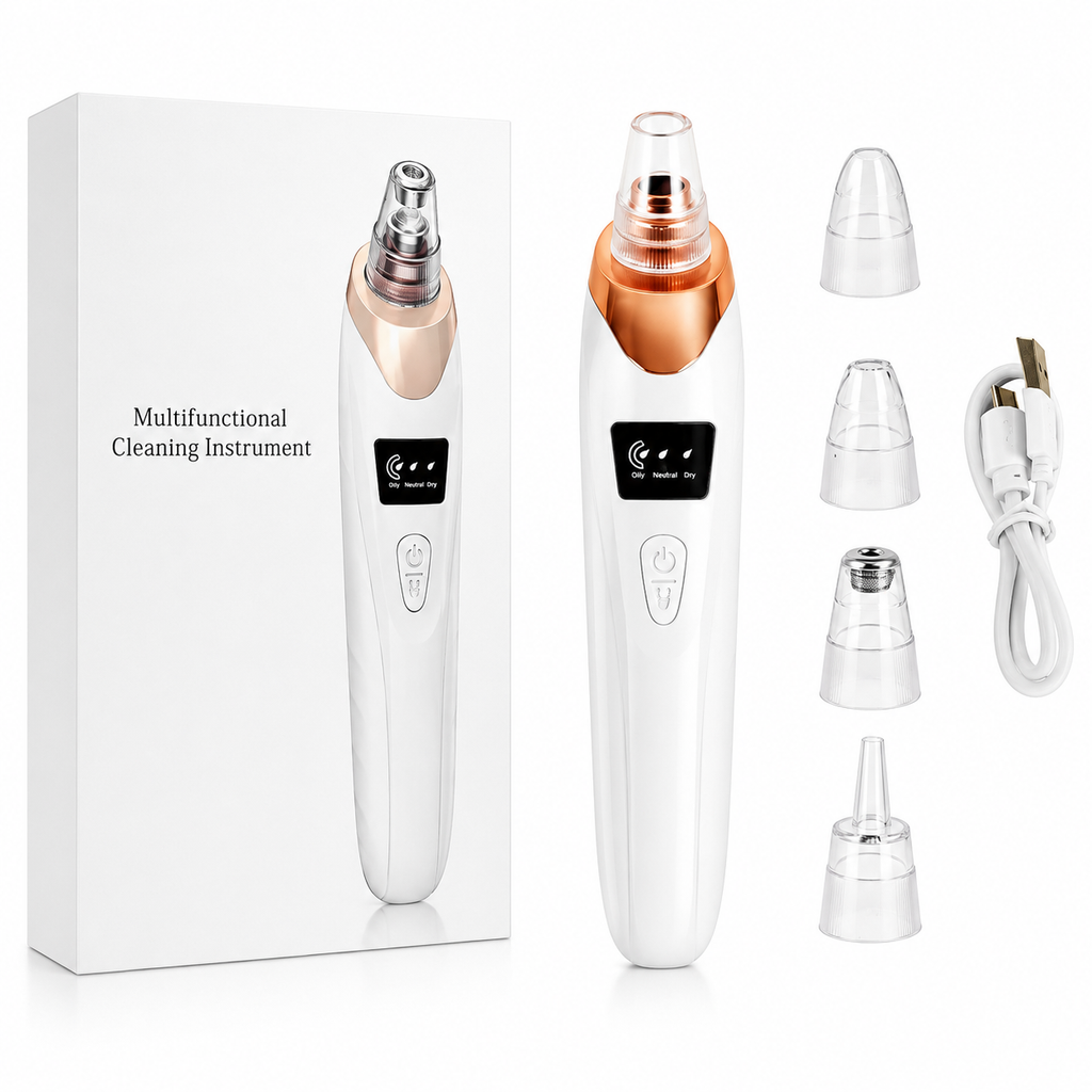Electric Blackhead Remover | Vacuum Acne & Pore Cleaner | 5 Heads Suction Machine | Skin Care & Exfoliating Tool